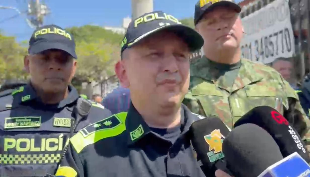General Miguel Camelo, comandante de la Policía Metropolitana de Barranquilla. 