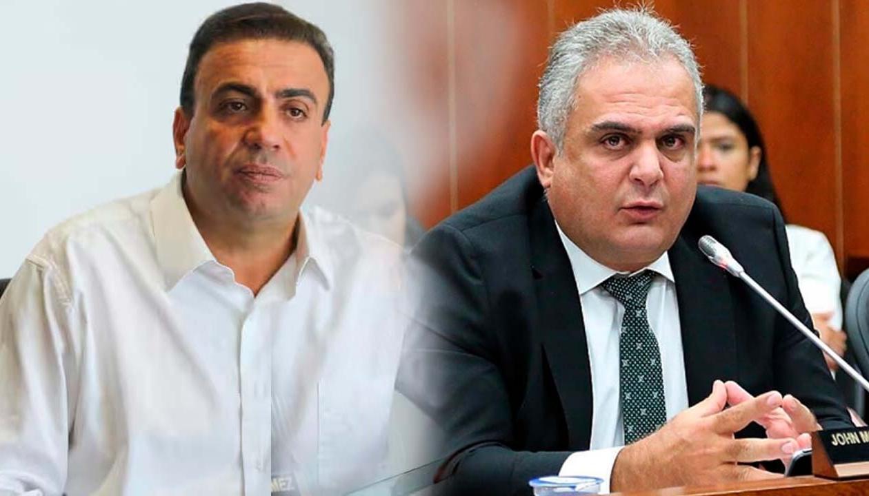 El excongresista Musa Abraham Besaile Fayad y el senador John Besaile Fayad.
