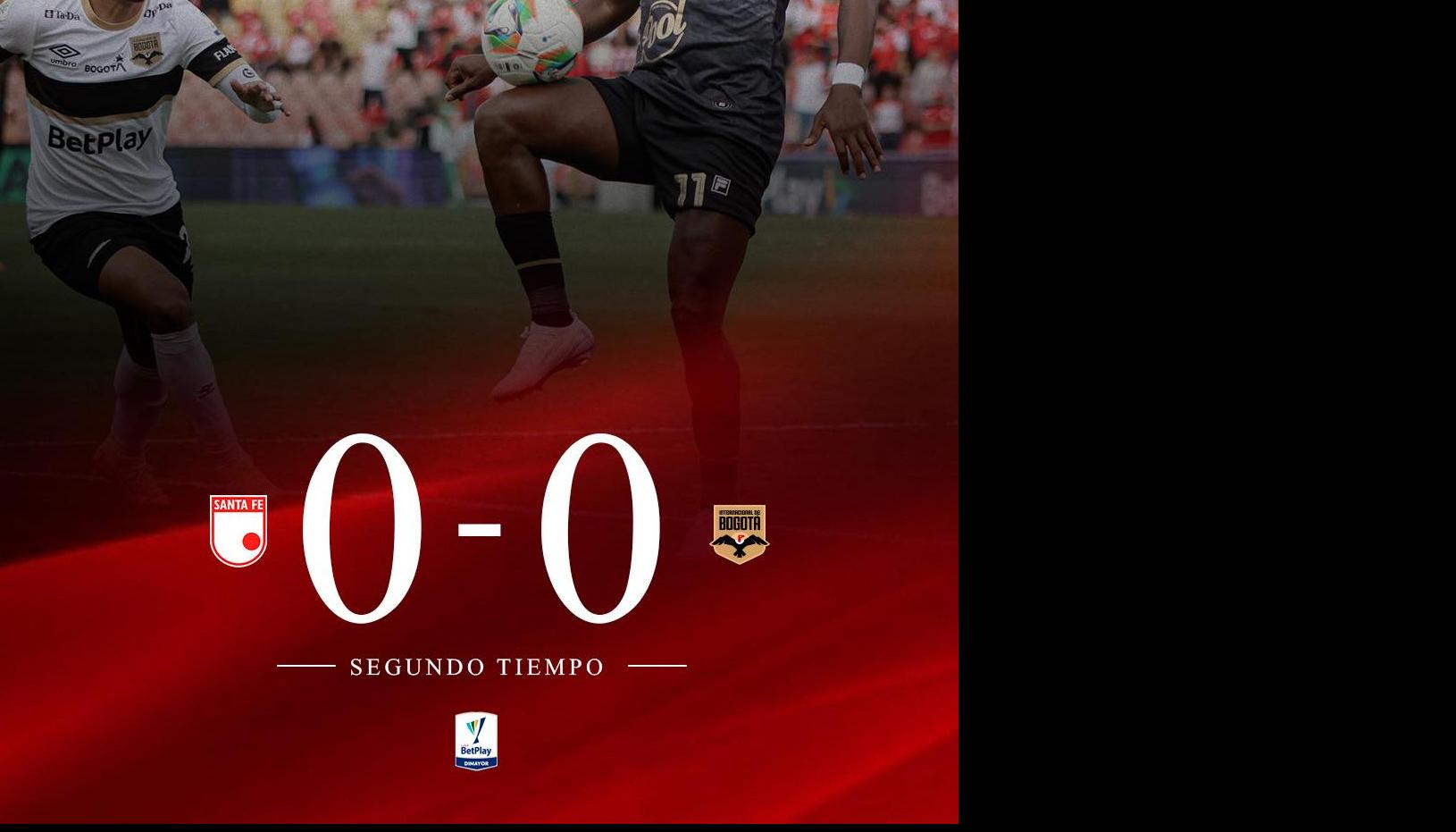 Hugo Rodallega en el partido entre Santa Fe e Internacional. 