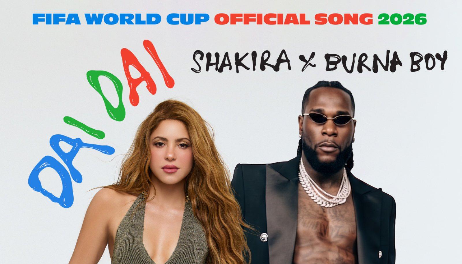 La cantante barranquillera Shakira y el nigeriano Burna Boy.