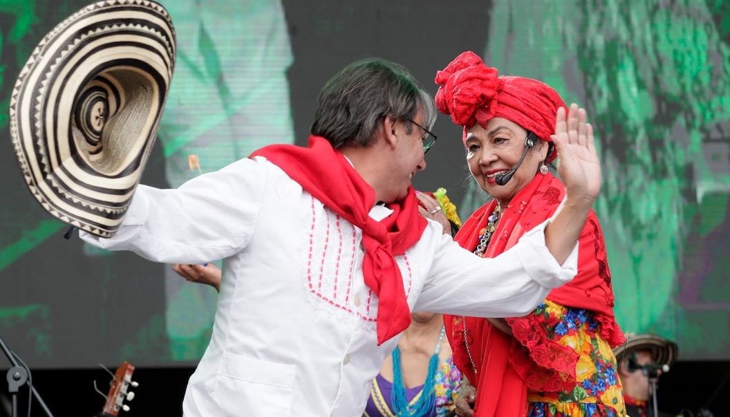 Totó 'La Momposina', durante su última presentación.
