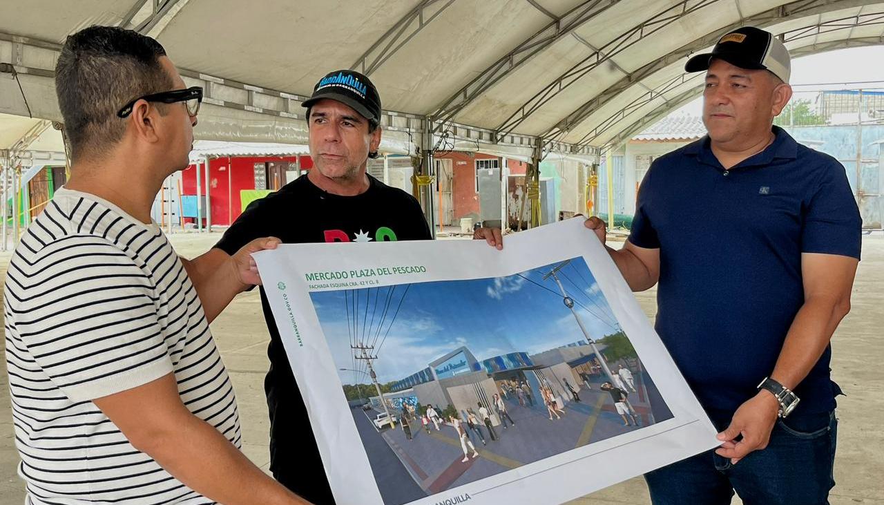 El alcalde Alejandro Char presentó el render de la nueva Plaza del Pescado.