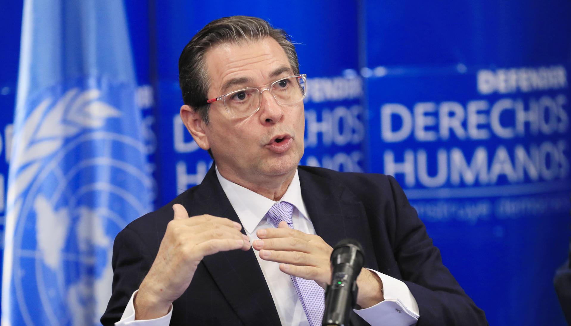 Representante del Mecanismo Internacional de Expertos Independientes de las Naciones Unidas para promover la justicia y la igualdad racial, Víctor Rodríguez Rescia. 