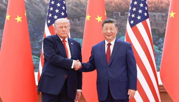  Xi Jinping, presidente de China y Donald Trump, presidente de E.E.U.U. se reúnen para hablar sobre aranceles. 