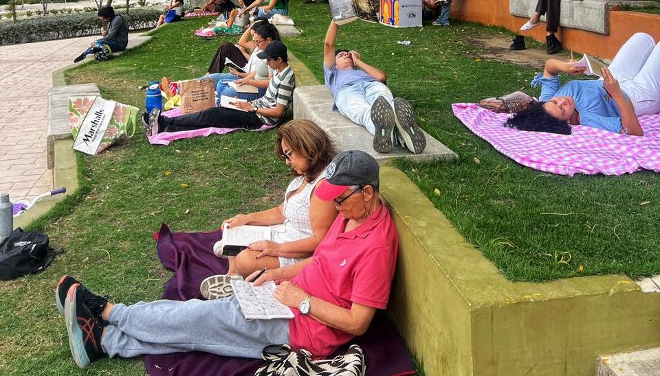 Actividad de 'The good book' en el parque Realismo Mágico. 