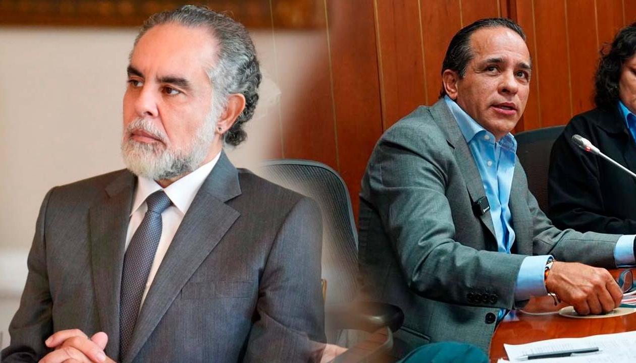 (Izq. a Der.) Armando Benedetti y Alexander López Maya. 