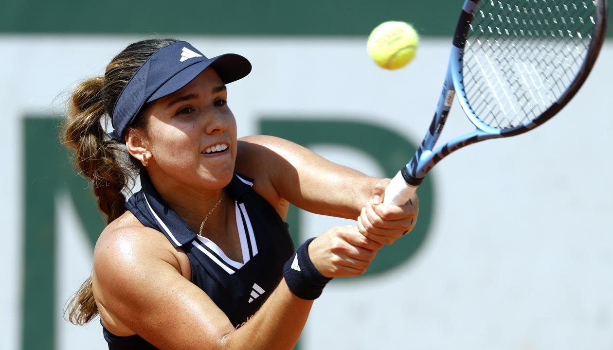 La colombiana María Camila Osorio durante su partido contra la kazaja Yulia Putintseva.