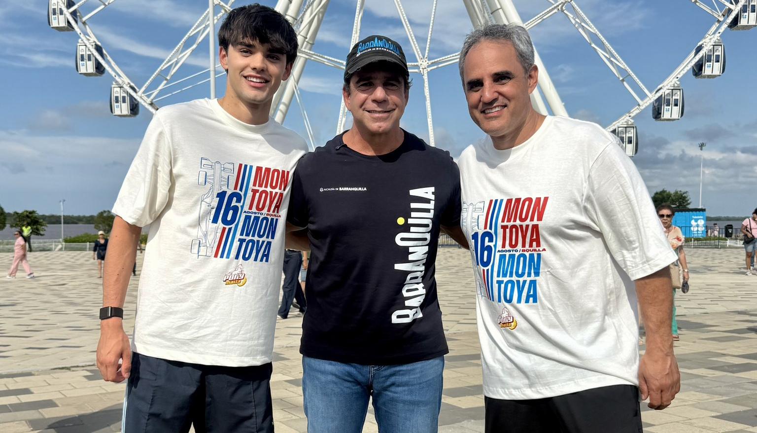 Alejandro Char se reunió recientemente en Barranquilla con el expiloto bogotano Juan Pablo Montoya y su hijo Sebastián.