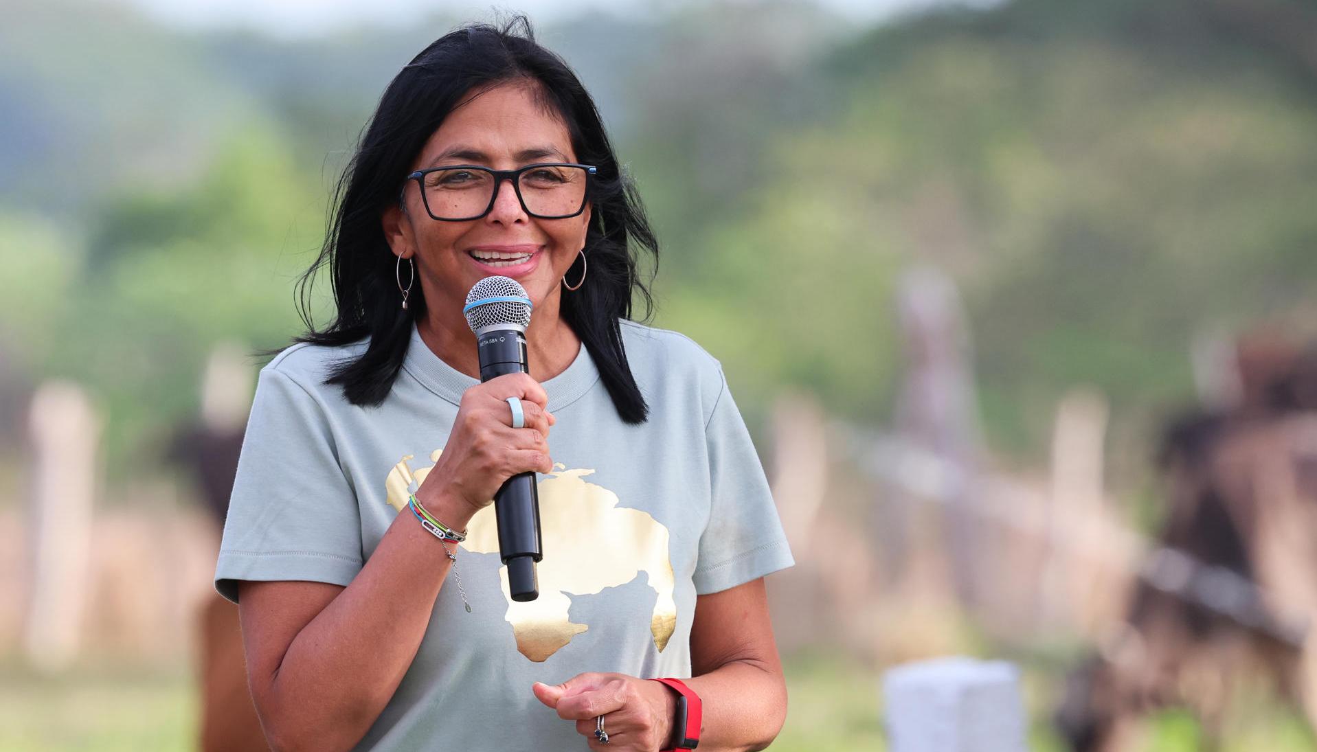 Delcy Rodríguez, presidenta encargada de Venezuela. 