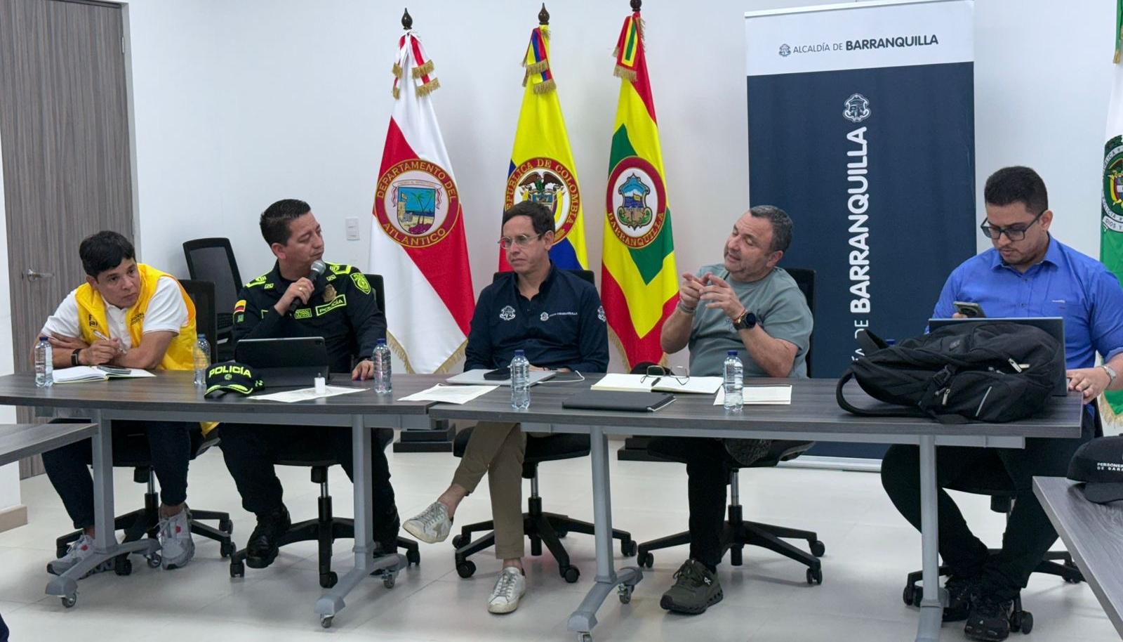Reunión sobre el plan de seguridad para elecciones en Barranquilla. 