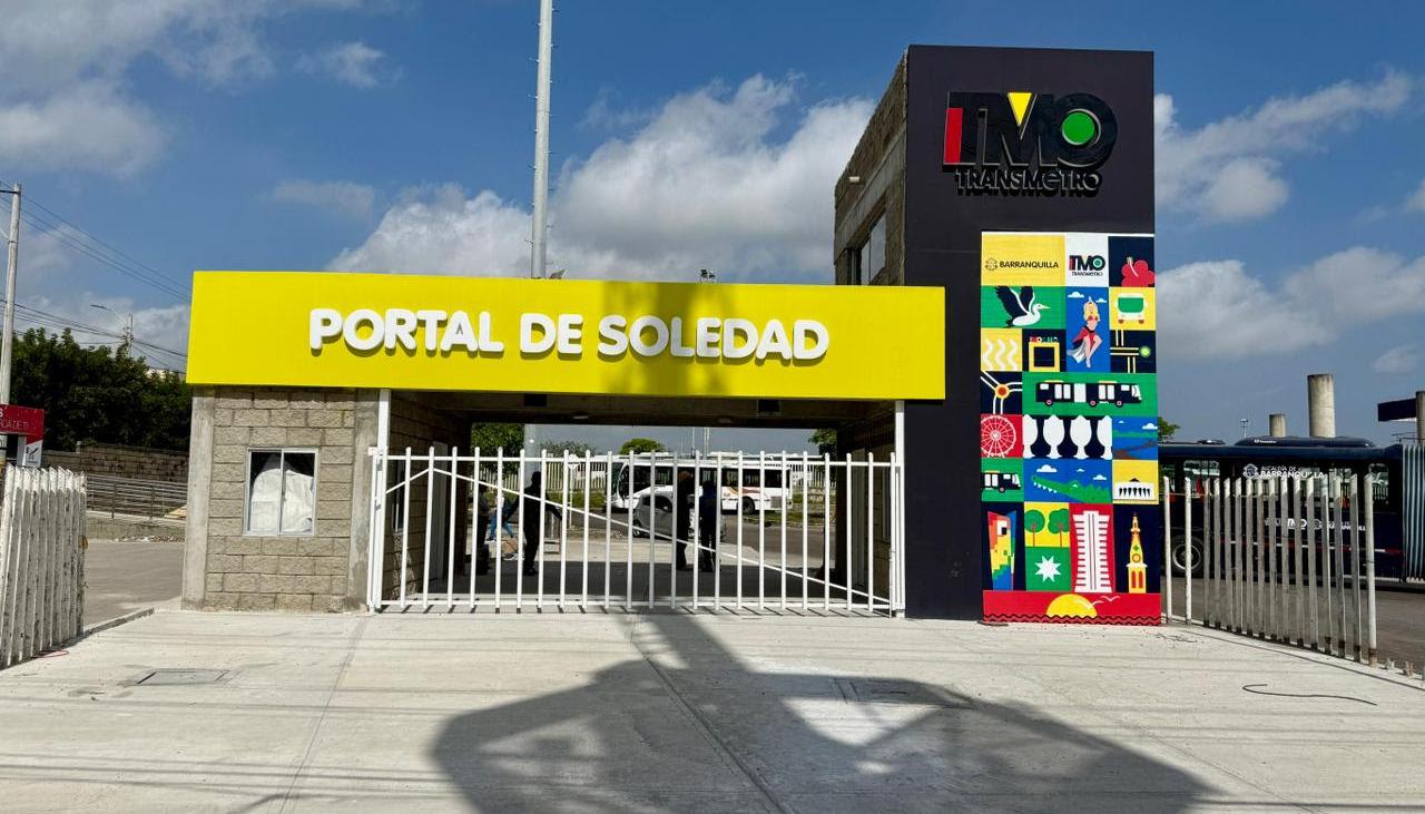 Estación de Transmetro en el municipio de Soledad. 