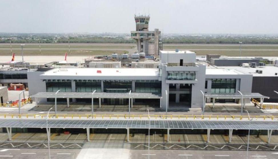Fachada del aeropuerto Ernesto Cortissoz.