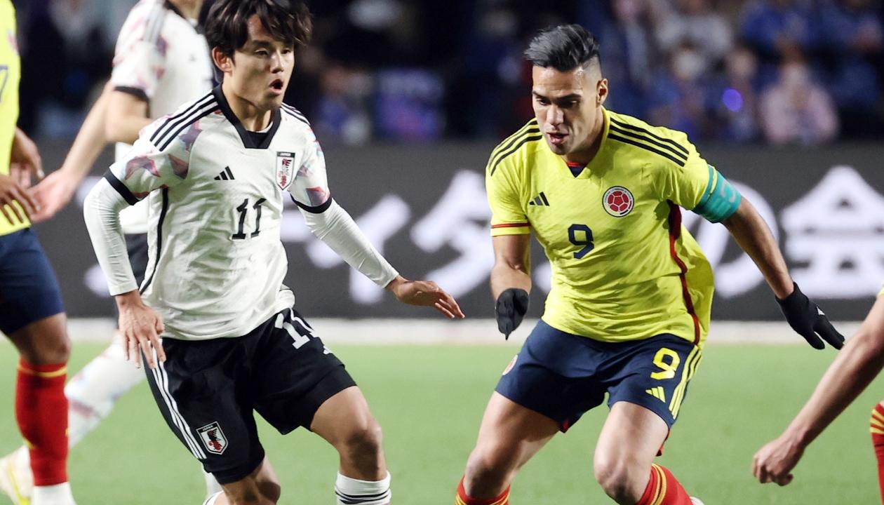 Falcao García en un partido amistoso con la Selección Colombia.