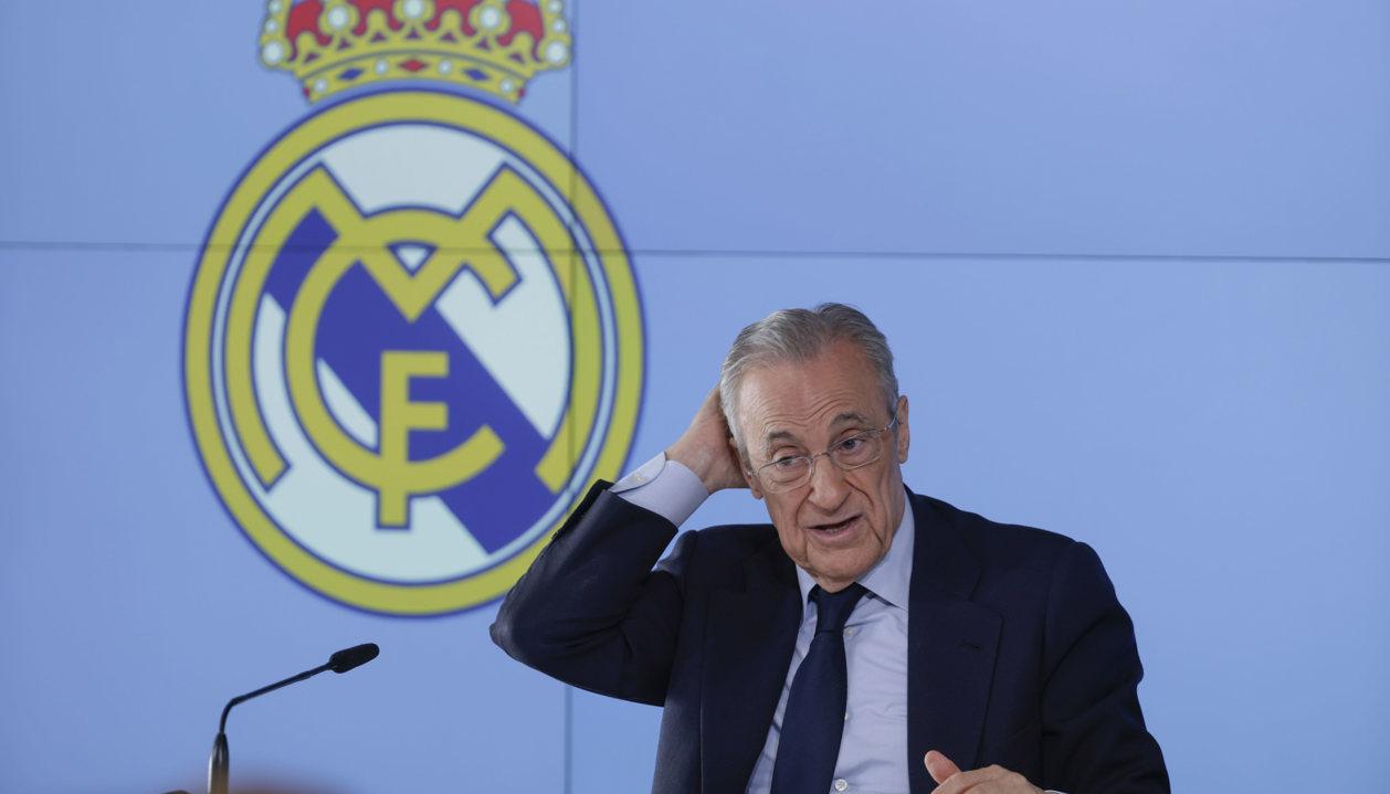 Florentino Pérez, presidente del Real Madrid, compareció este martes ante los medios.