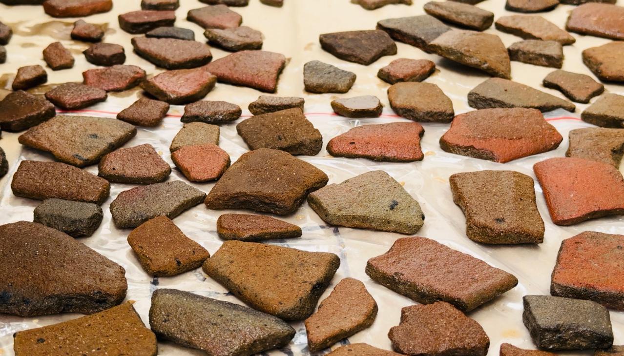 Fragmentos arqueológicos hallados en obras de la pista del aeropuerto Golfo de Morrosquillo. 