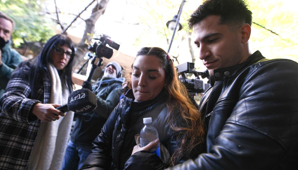 Jana Maradona a su llegada este martes al tribunal de San Isidro.