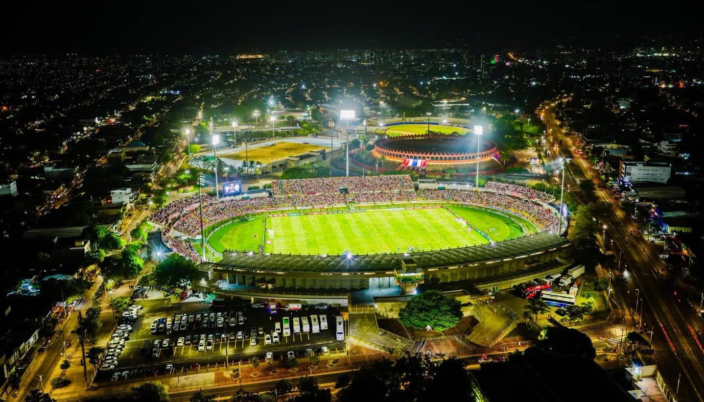 Estadio Jaime Morón de Cartagena, escenario del partido Junior vs. Cerro Porteño.