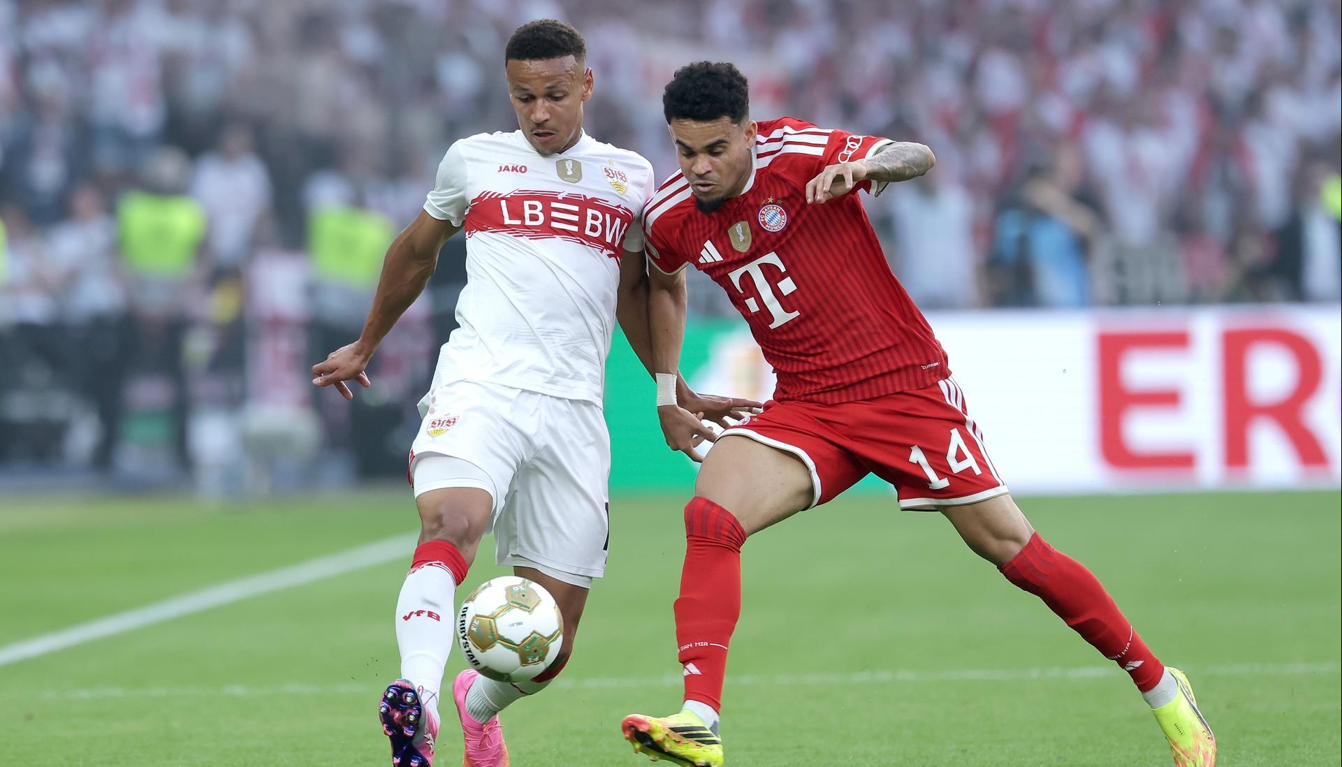 Luis Díaz en una de las jugadas contra Stuttgart.