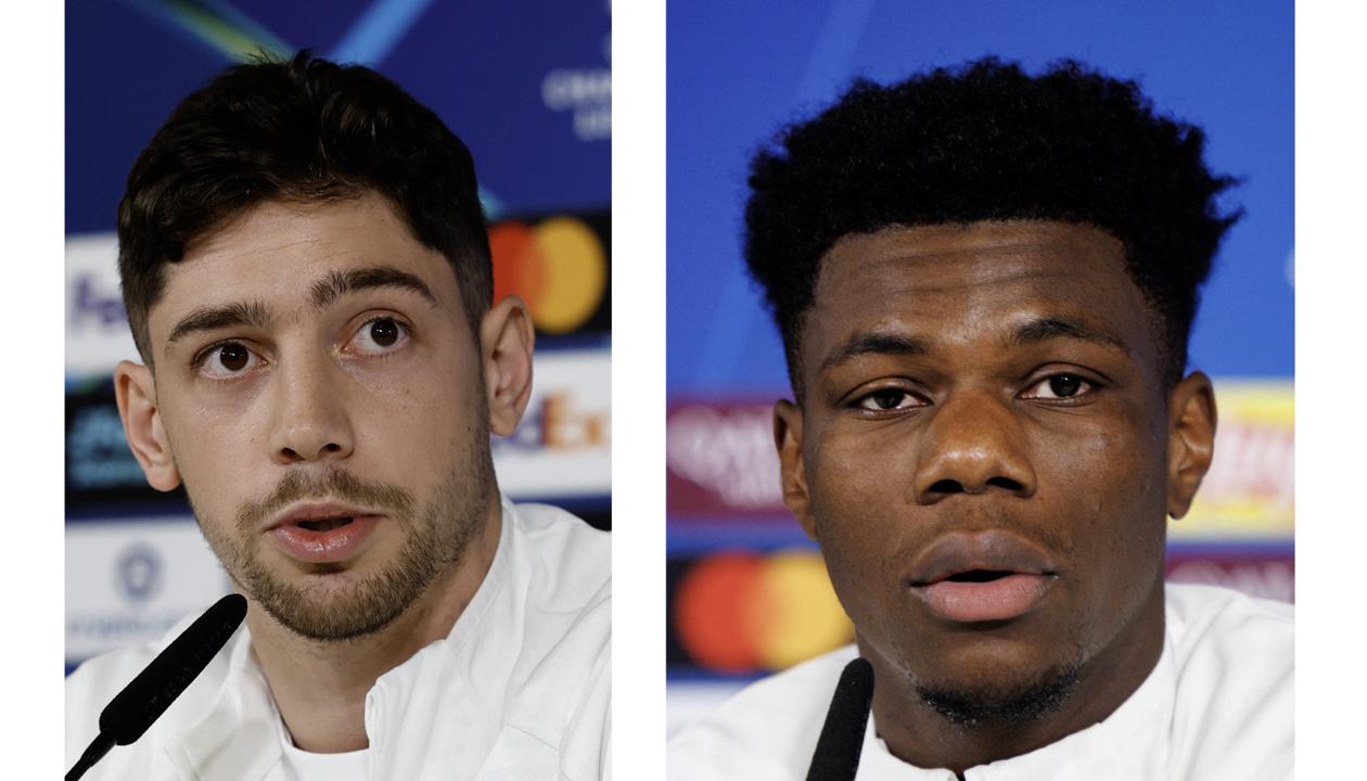 Fede Valverde y Aurélien Tchoaumeni, jugadores del Real Madrid.