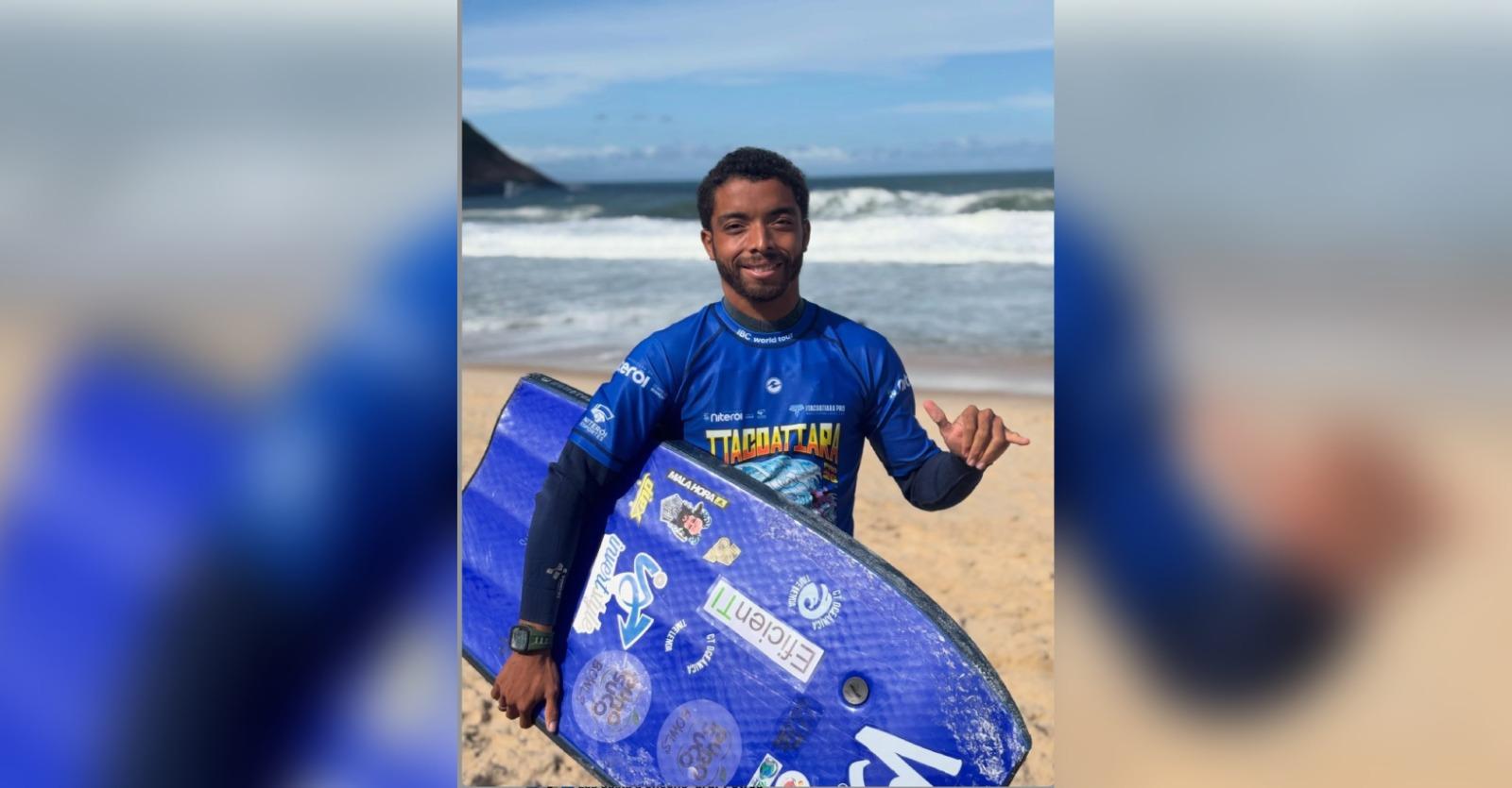 Thomas Rovira, bodyboarder atlanticense accidentado en Brasil. 