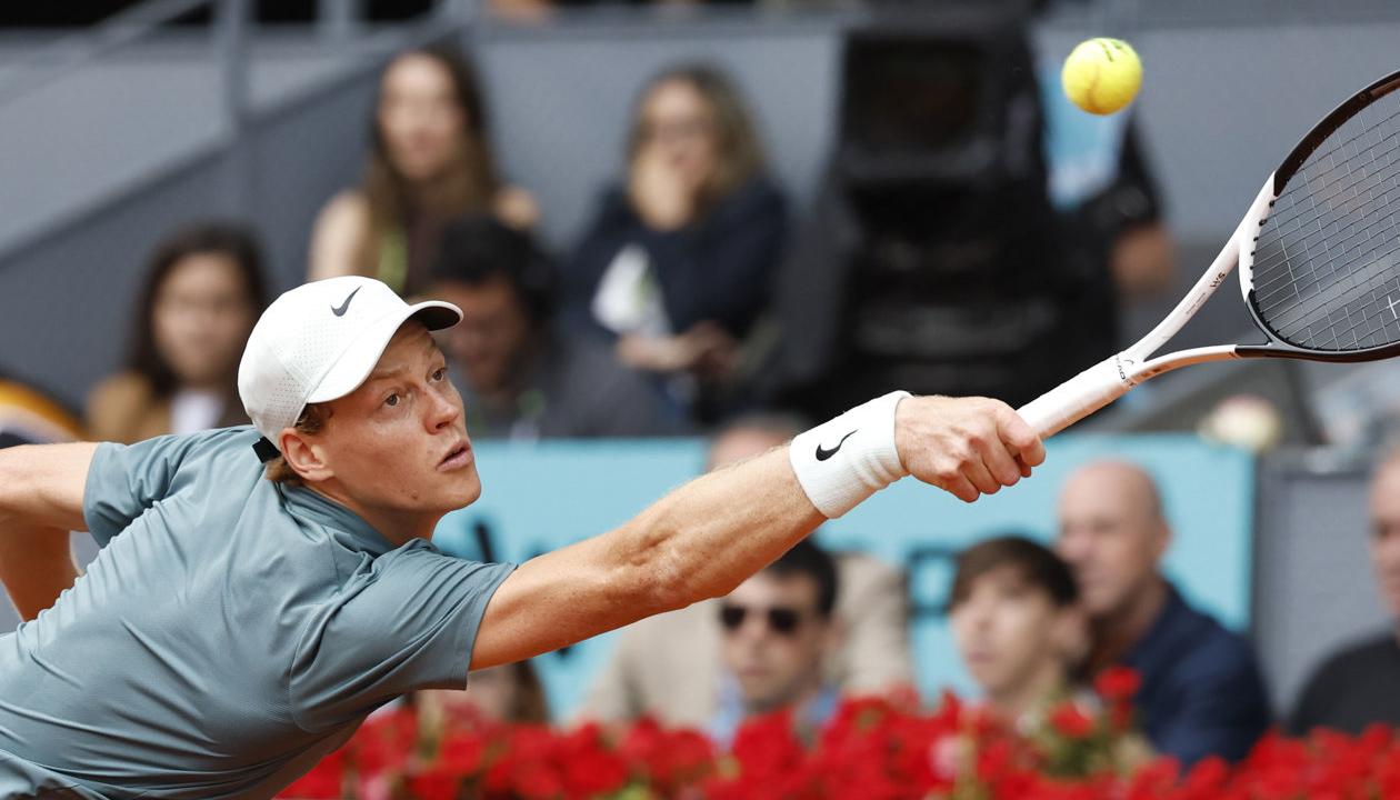 El italiano Jannick Sinner durante su partido contra Alexander Zverev.