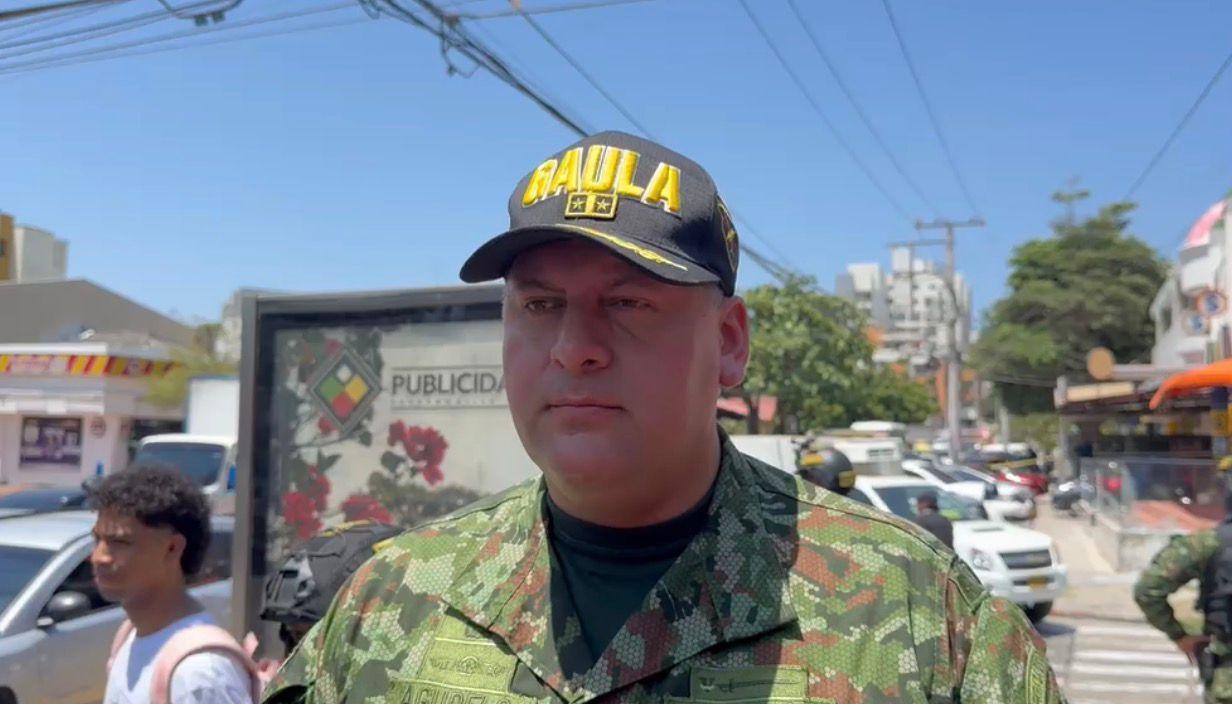 Teniente coronel, Andrés Agudelo, comandante del Gaula Militar Caribe.