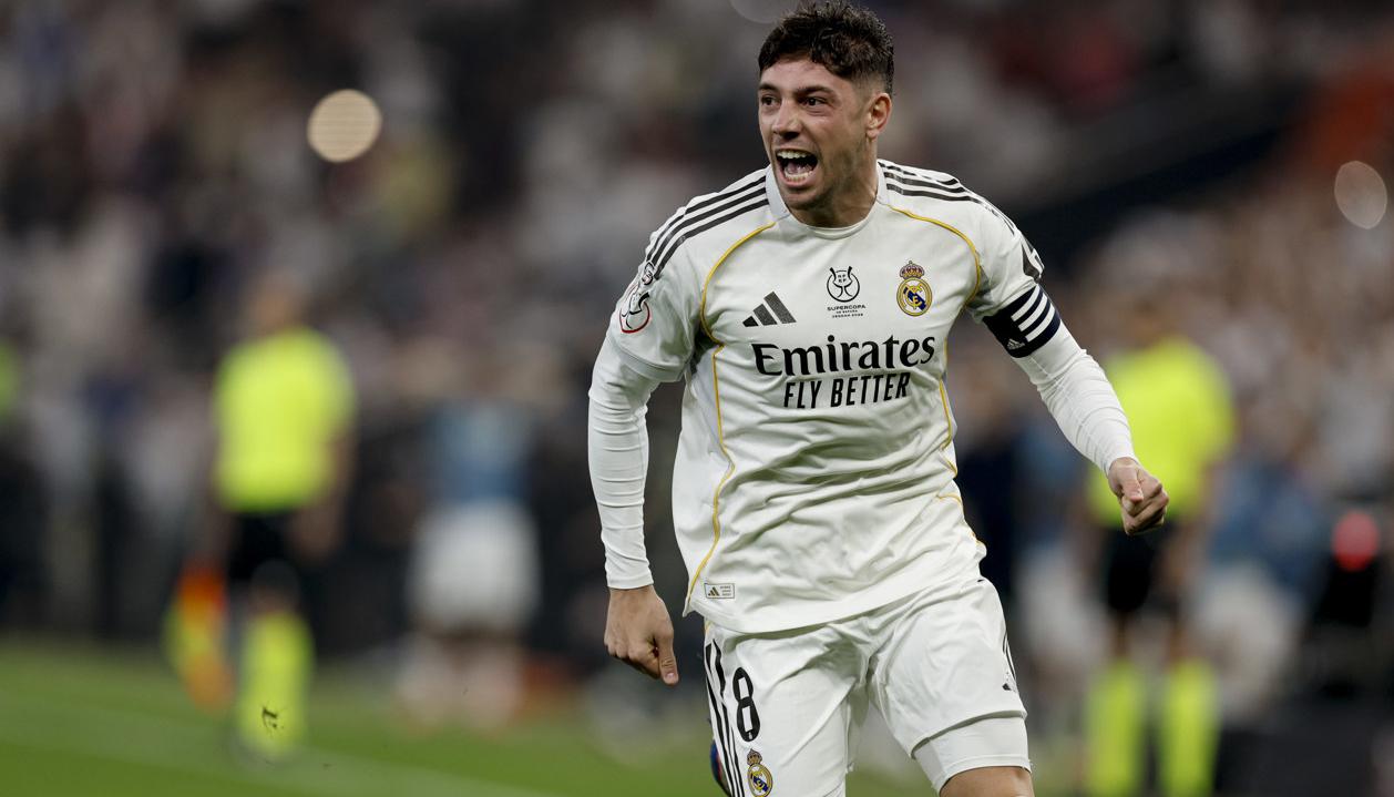El uruguayo Fede Valverde, mediocampista del Real Madrid.