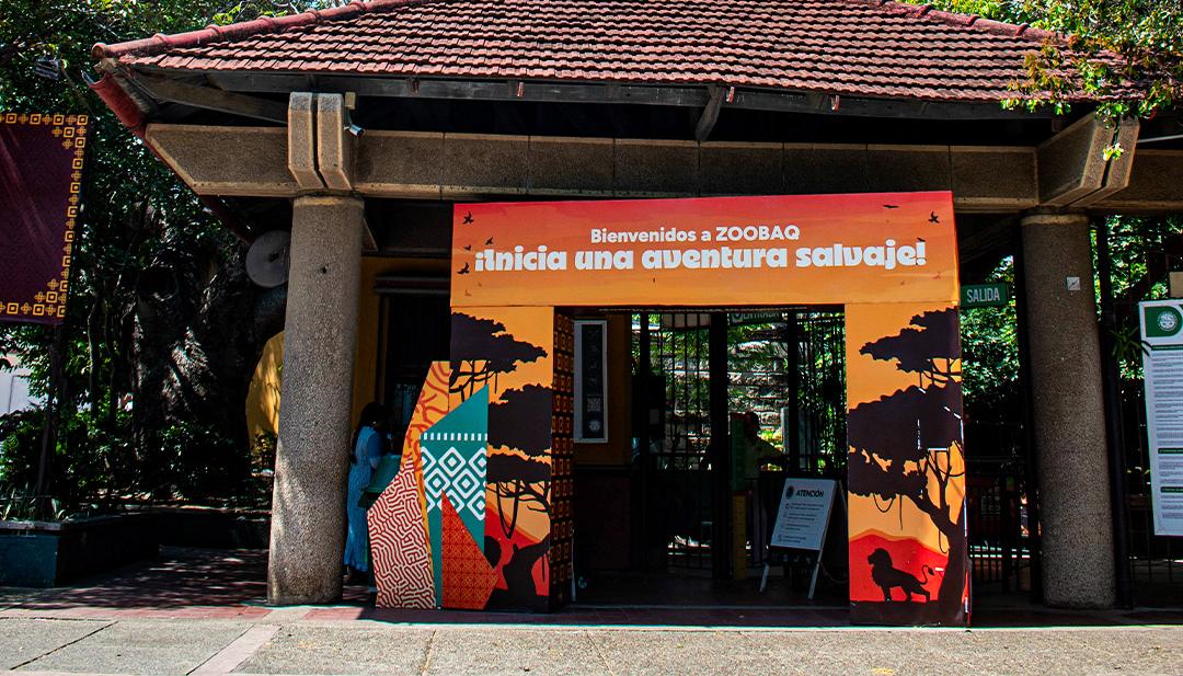 Fachada del Zoológico de Barranquilla. 
