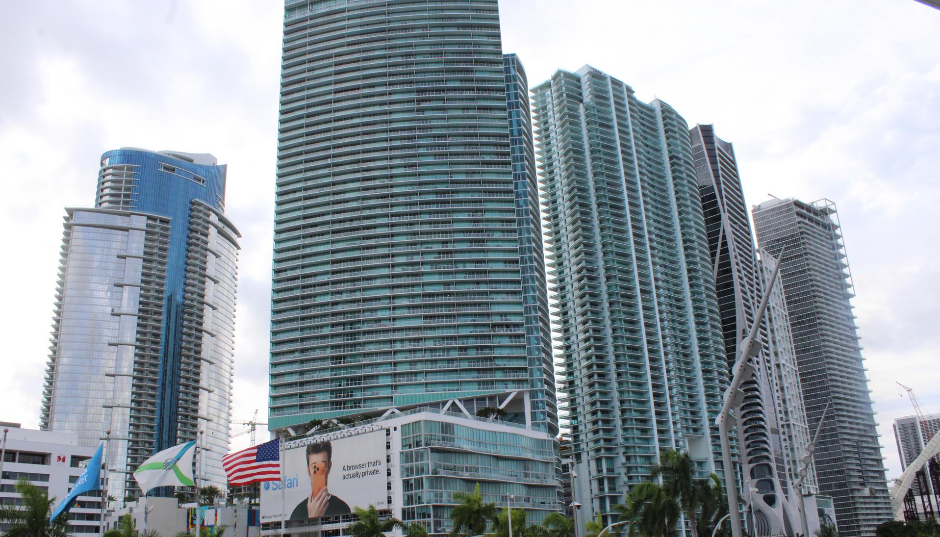 Grupo de edificios en Miami. 