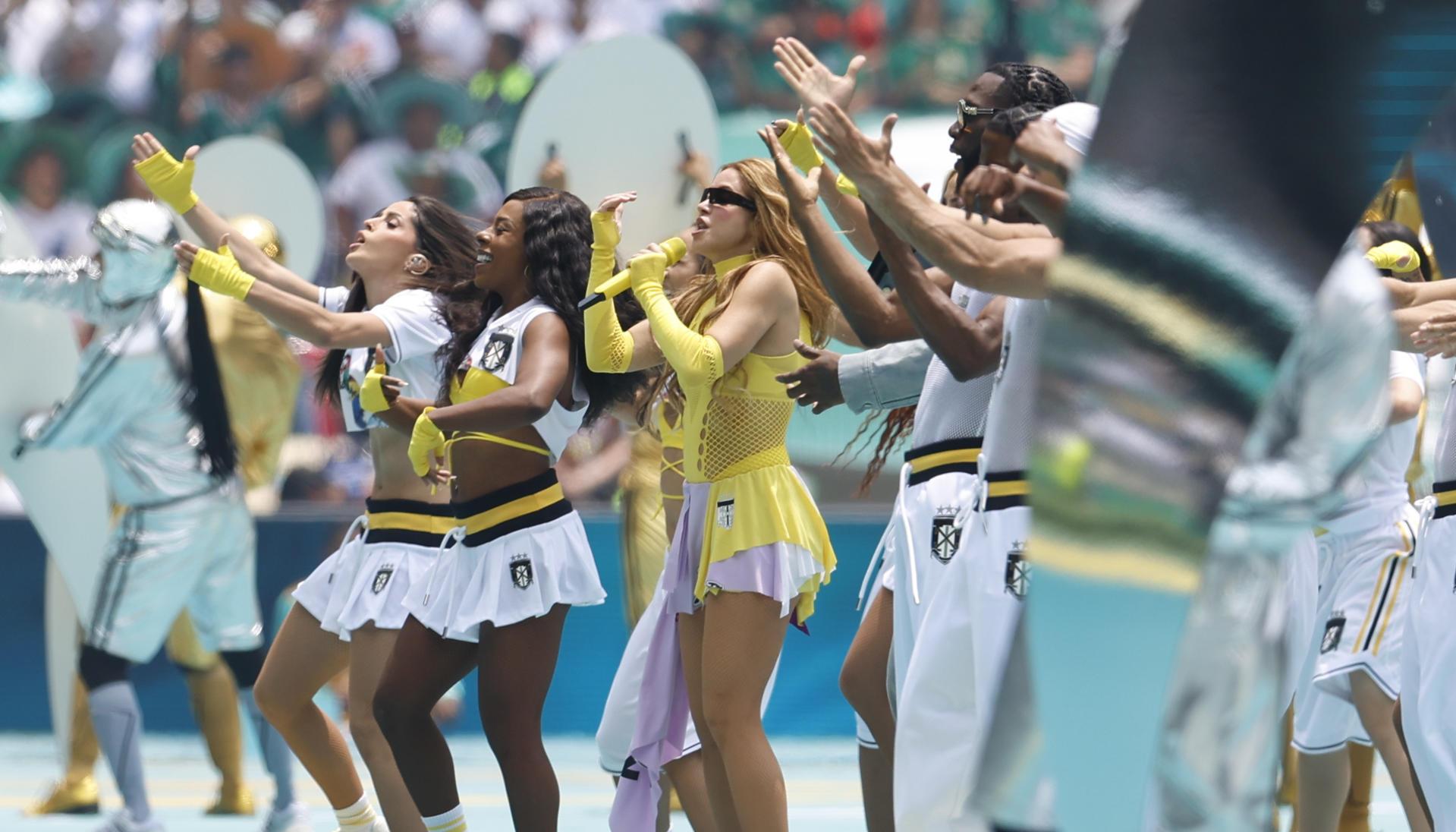 Shakira en la inauguración del Mundial. 