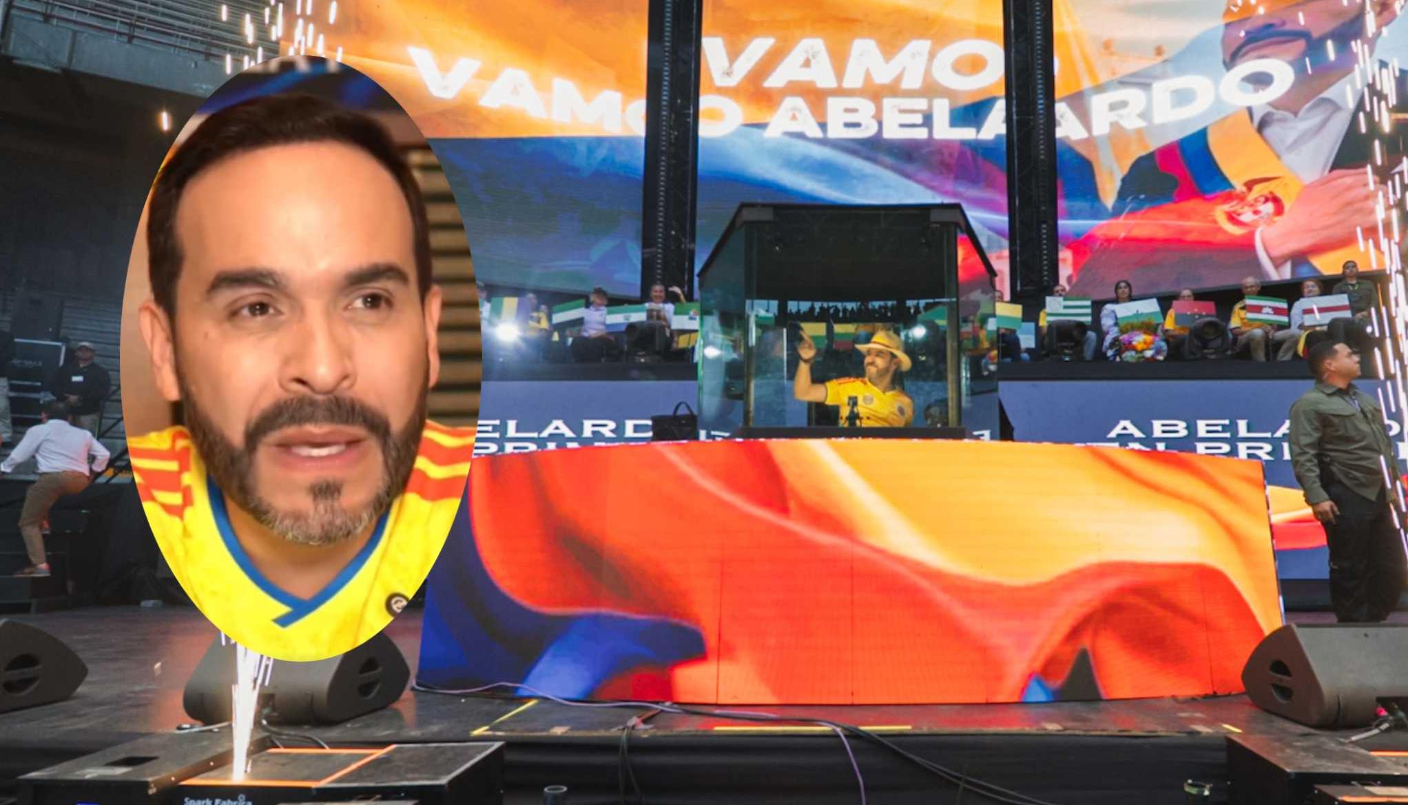 Abelardo De La Espriella lució la camiseta de la Selección Colombia en su pronunciamiento.