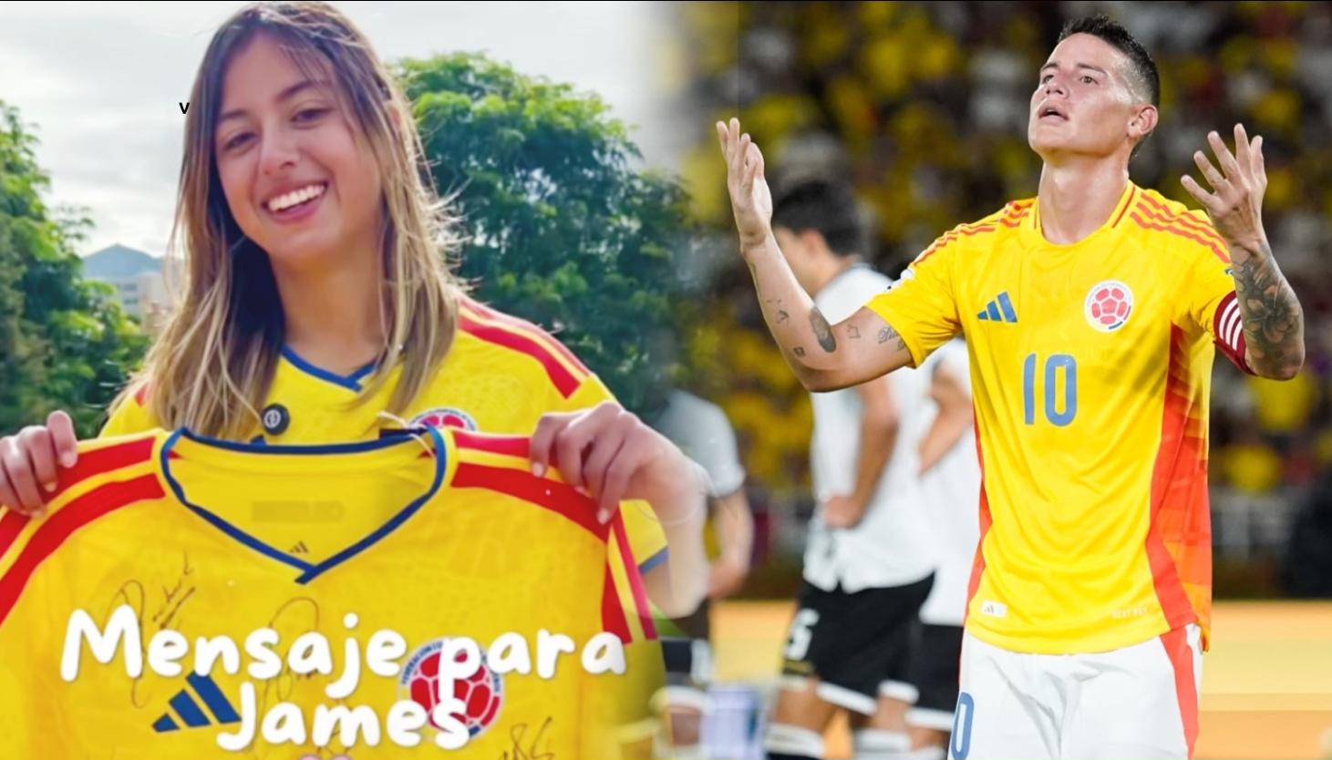 Antonella Petro y James Rodríguez.