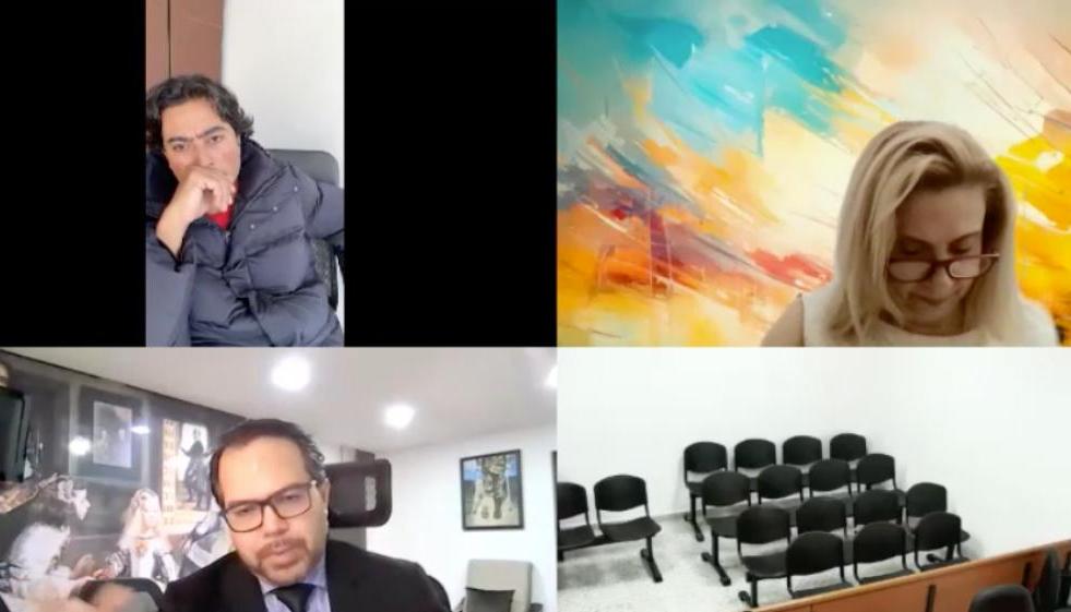 Nicolás Petro, Alejandro Carranza y Lucy Marcela Laborde. 