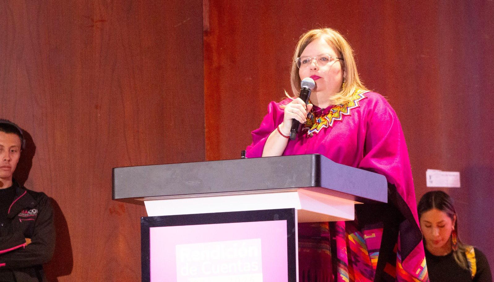 La directora del ICBF, Astrid Cáceres.