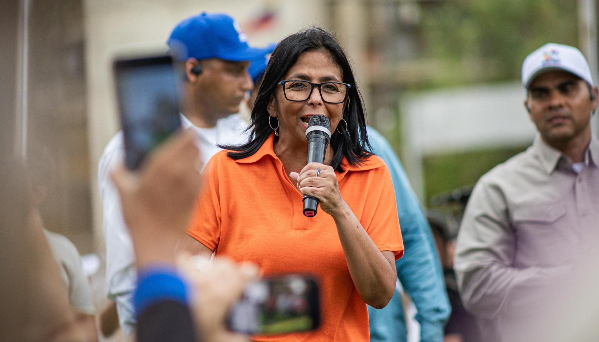 La presidenta encargada venezolana, Delcy Rodríguez. 