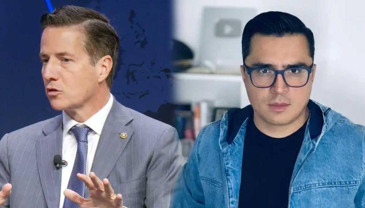 El senador estadounidense Bernie Moreno y Beto Coral.