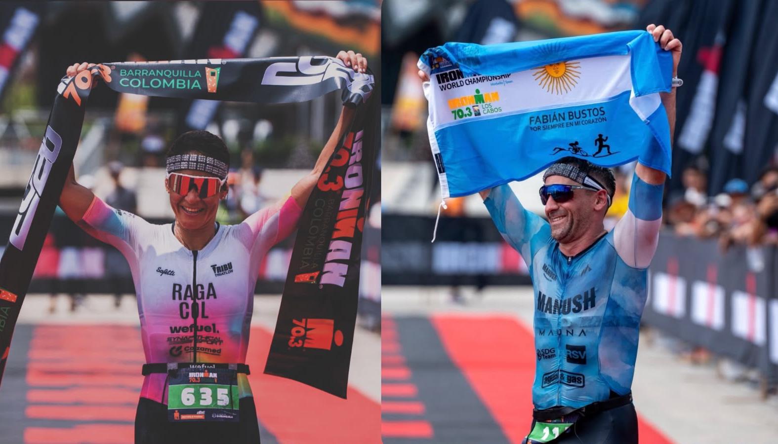 Ganadores Lina Raga, de Colombia, y Mateo Bustos, de Argentina.