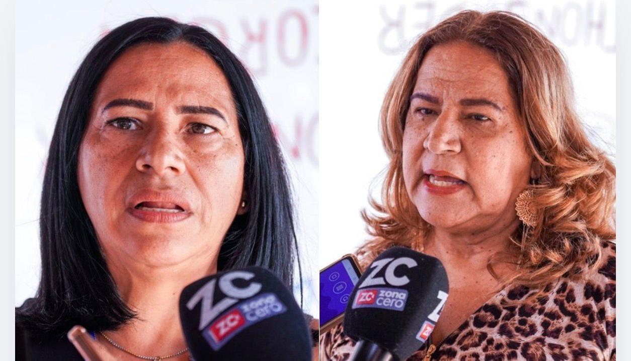 Gilma Meza y Martha Díaz. 