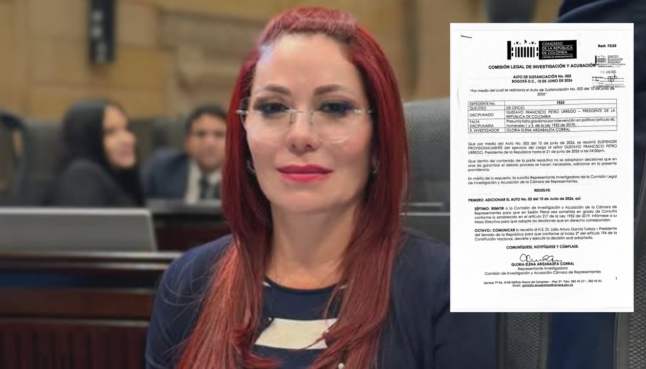 Auto que modifica suspensión temporal del Presidente Gustavo Petro