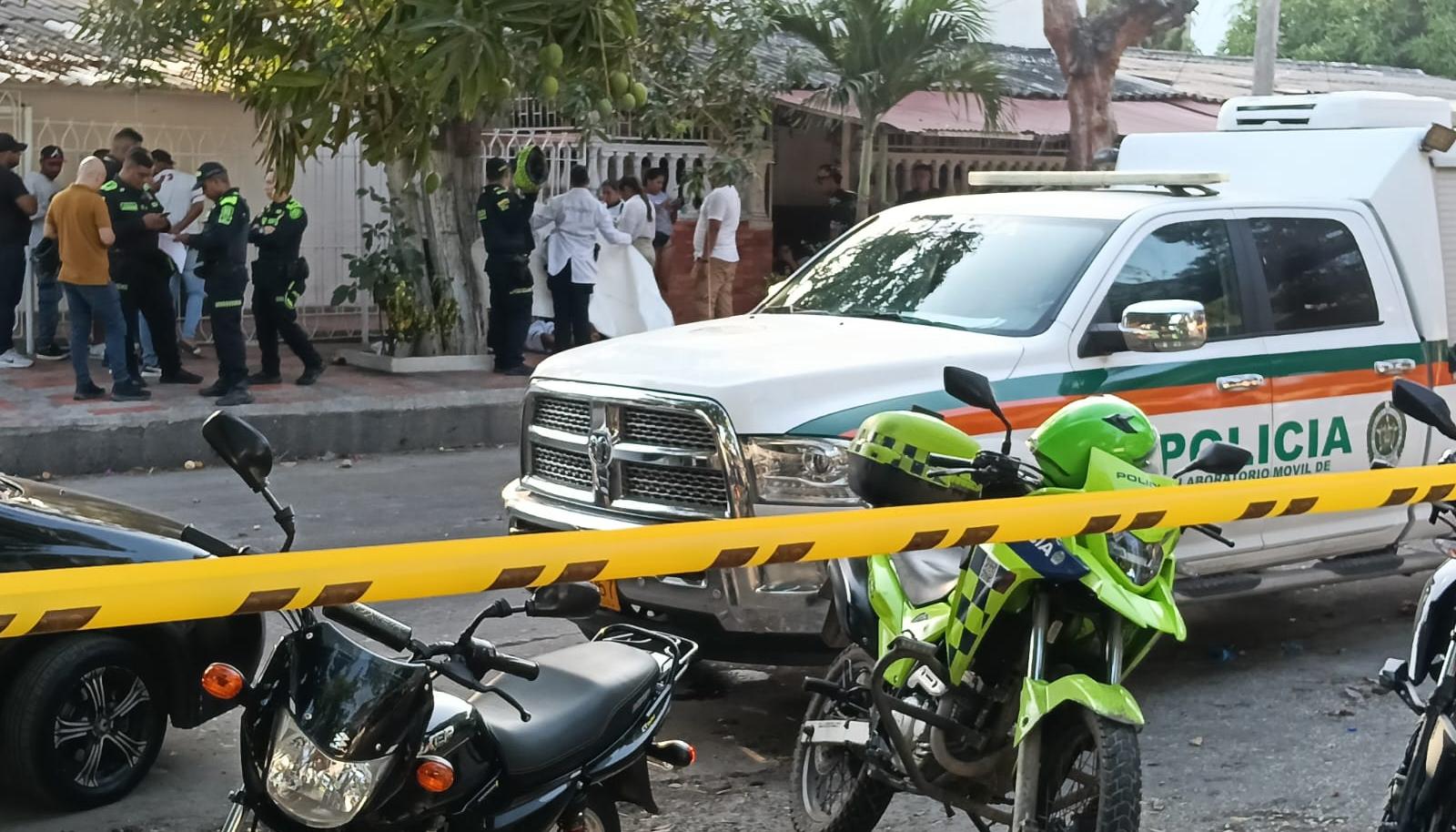 Escenario de un homicidio en Barranquilla. 