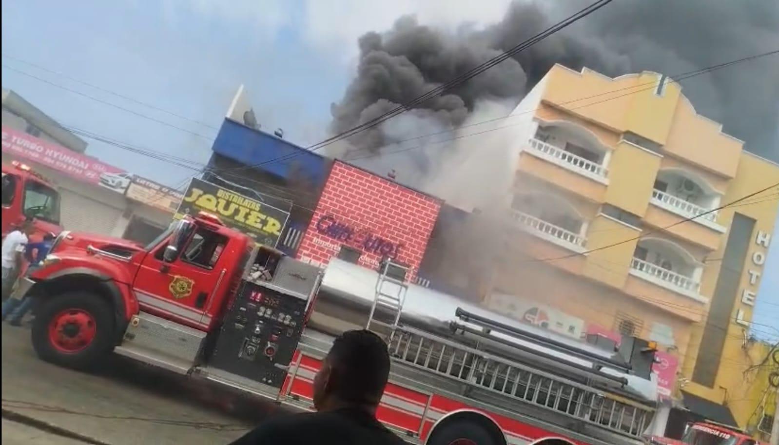Incendio en el centro de Barranquilla.