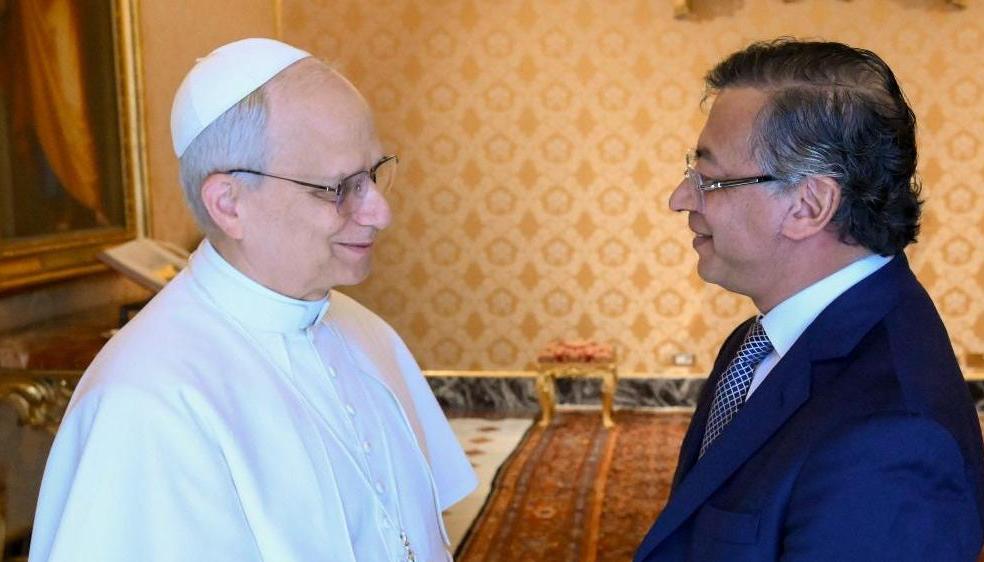 El Papa León XIV recibirá a Gustavo Petro este jueves, en el Vaticano