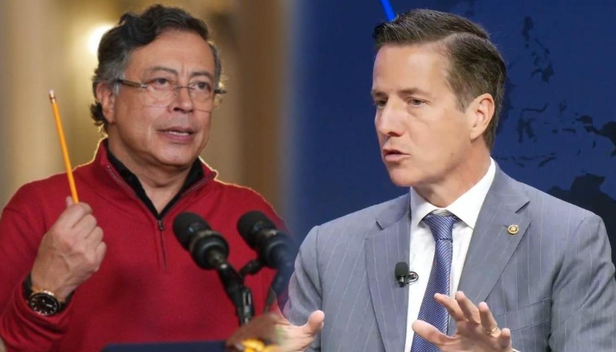 El Presidente Gustavo Petro y Bernie Moreno.