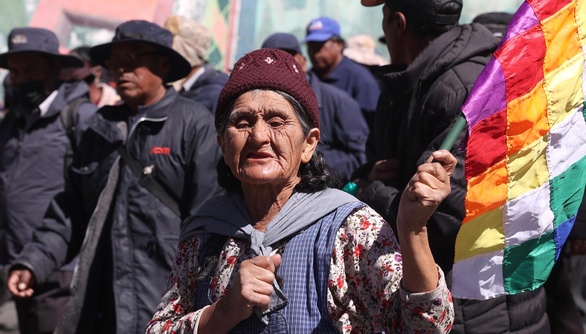 Protesta en La Paz, Bolivia.