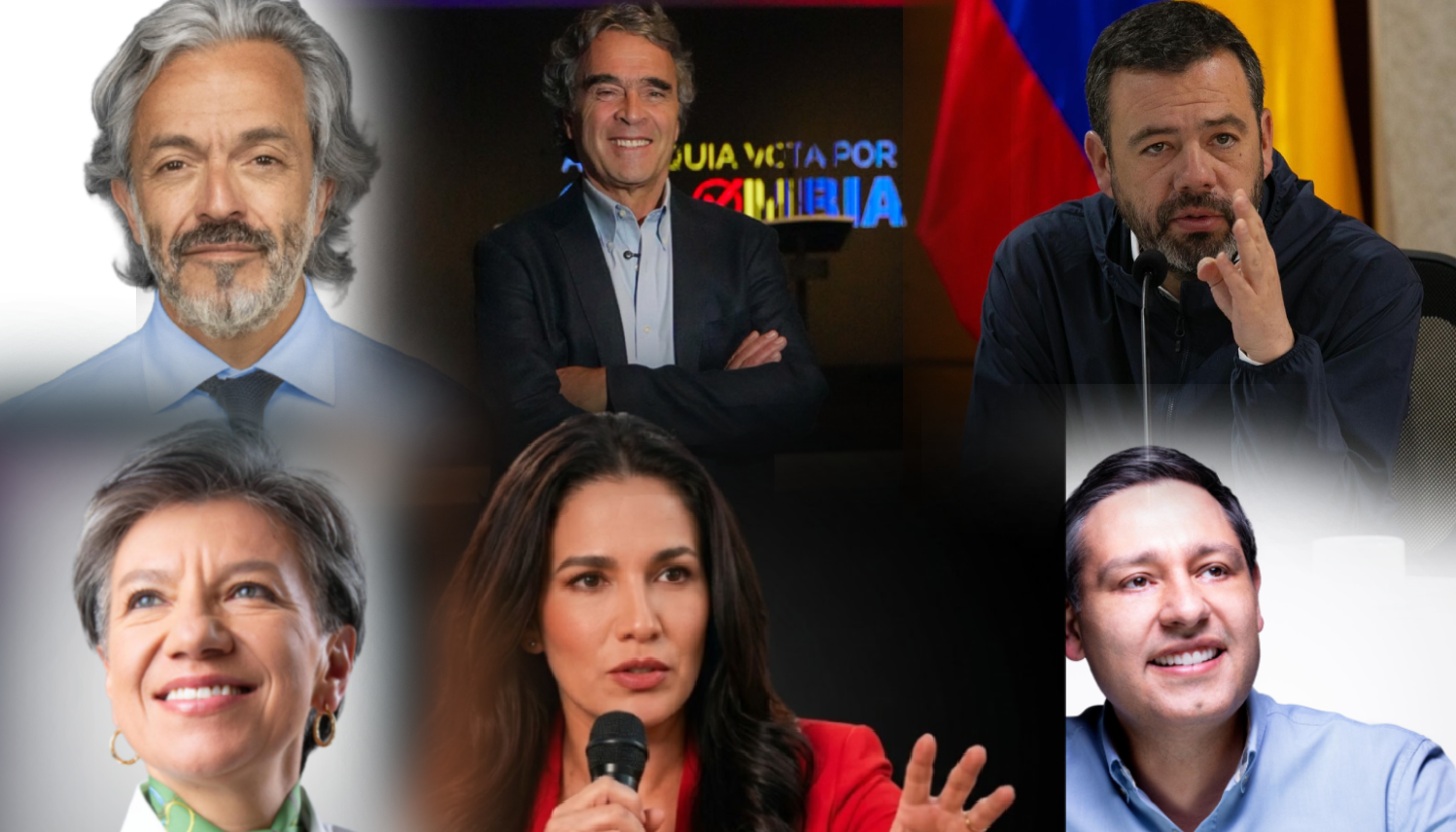 Juan Daniel Oviedo, Sergio Fajardo, Carlos Fernando Galán, Claudia López, Sondra Macollins, Mauricio Lizcano.