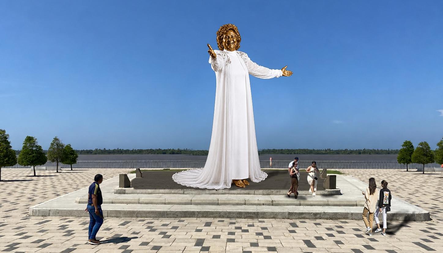 Render del monumento de Esthercita Forero en el Gran Malecón.