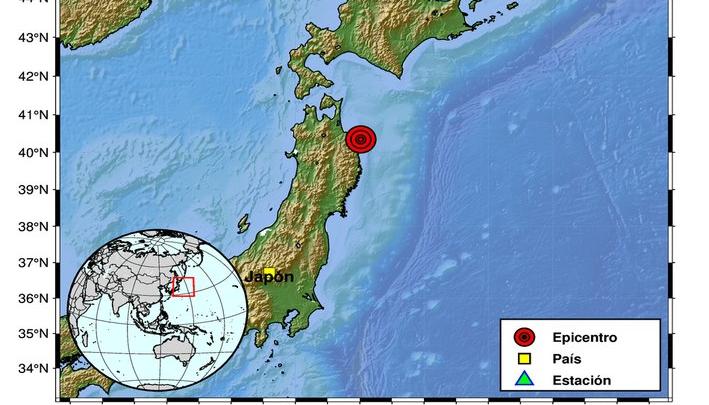 Imagen del epicentro del terremoto en Japón. 