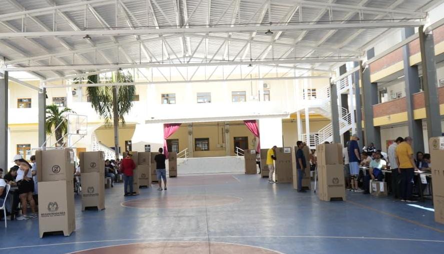 Un puesto de votación en Barranquilla