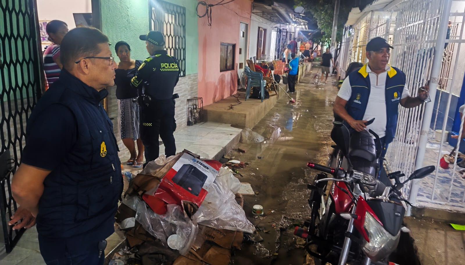 Uno de los barrios afectados