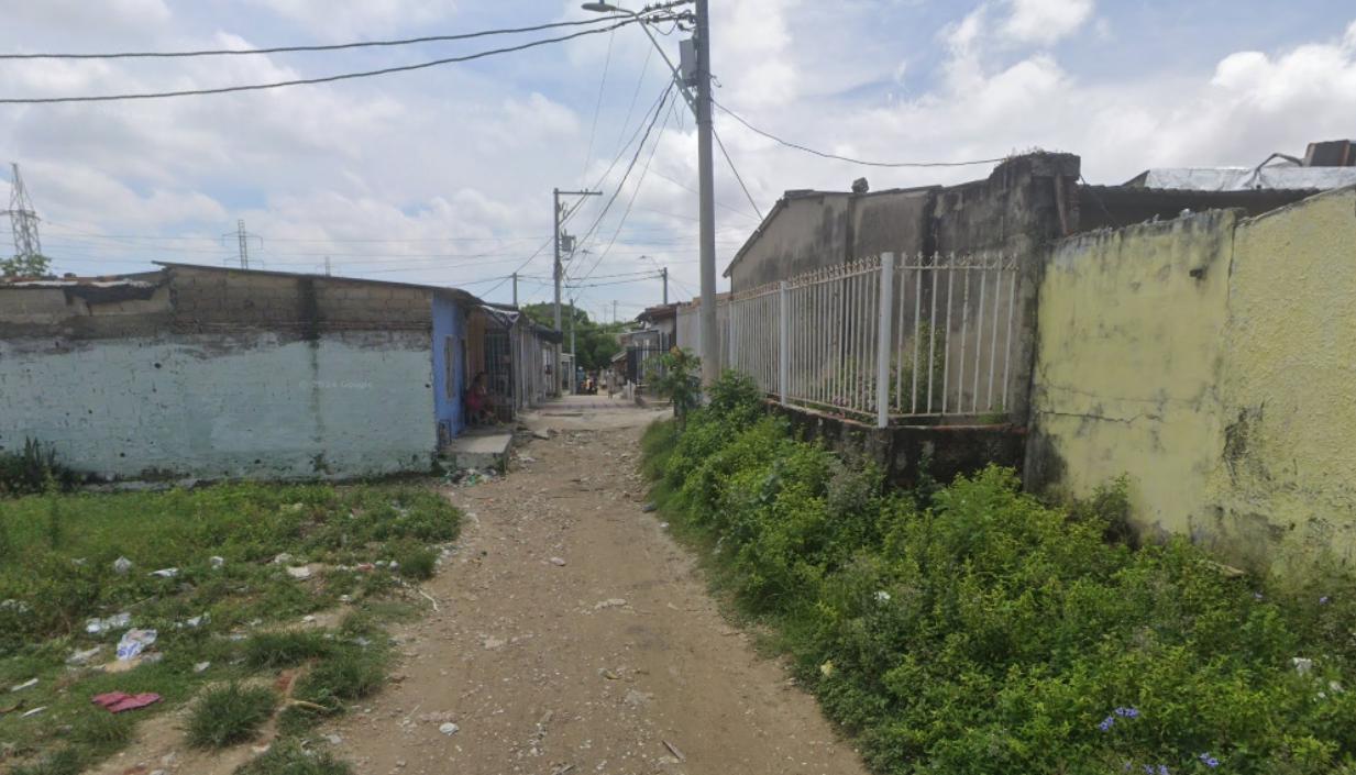 Sector del barrio Villa San Carlos donde se presentó el hecho violento. 